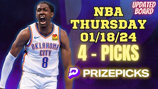 #PRIZEPICKS | BEST PICKS #NBA THURSDAY | 01/18/24 | #PLAYERPROPS | #BESTBETS | #BASKETBALL | TODAY