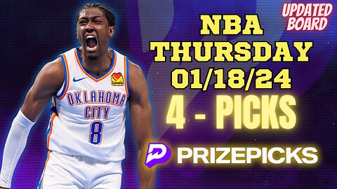 #PRIZEPICKS | BEST PICKS #NBA THURSDAY | 01/18/24 | #PLAYERPROPS | #BESTBETS | #BASKETBALL | TODAY