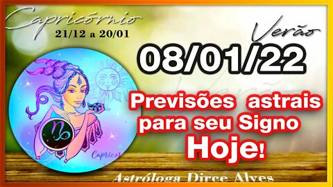 [Horóscopo do Dia] 08/01/2022 previsões astrais para todos os signos Dirce Alves [Sábado]#Novo