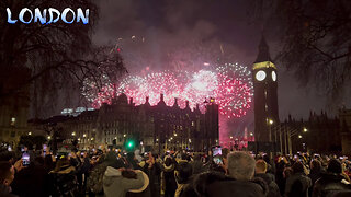 LONDON, Best Fireworks Show! Happy New Year Eve 2023 | Big Ben (Clock Tower), United Kingdom