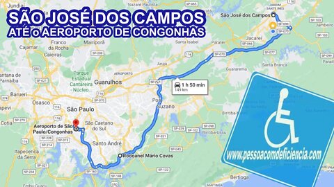 De São José dos Campos até o Aeroporto de Congonhas em São Paulo