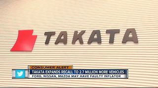 Takata issues recall on 2.7 million vehicles