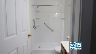 West Shore Home has showers that are low maintenance when it comes to cleaning