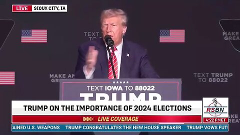 Trump live :Sioux City: IA : 29/10/2023 part 2