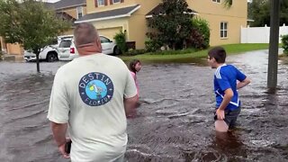 Flooded street in Orlando Florida | Video Credit: Aaron Simmons