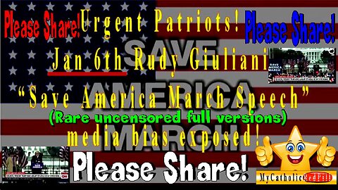 Urgent Patriots! Jan 6th Rudy Giuliani & Trump “Save America March Speech” media bias exposed!