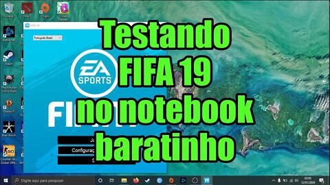 Testando FIFA 19 no notebook baratinho