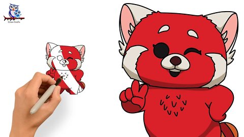 How To Draw Red Panda Mei - Turning Red Art Tutorial