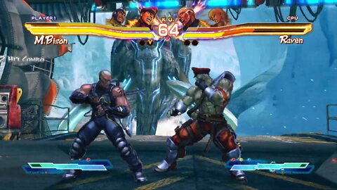 Street Fighter X Tekken: M. Bison (Swap Costume) & MEGA MAN vs Ken & Raven - 1440p No Commentary