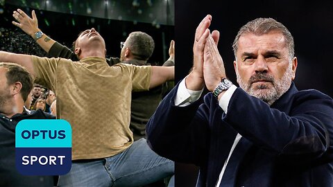 FLASHBACK: Ange Postecoglou SERENADED by Spurs fans 🥹🤍 Wholesome moment for the Aussie