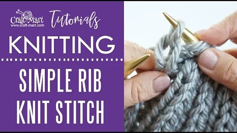 Knitting a Simple 1x1 Rib Stitch