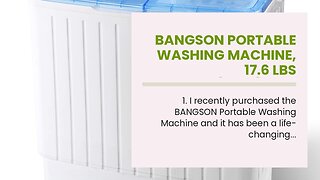 BANGSON Portable Washing Machine, 17.6 lbs Washer(11Lbs) and Spinner(6.6Lbs), Mini Compact Twin...