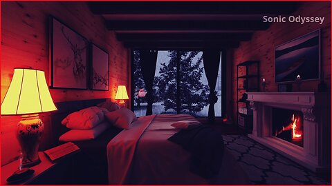 "Cozy Winter Nights❄️: Relaxing Ambience with Fireplace and Snow Sounds"🔥