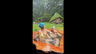 Swimming pool in a wood (The stump tub)