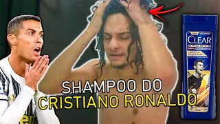 LAVANDO O CABELO COM SHAMPOO DO CRISTIANO RONALDO⚽🔥