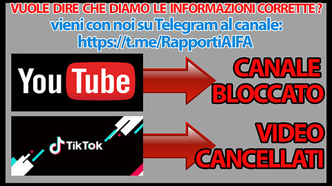 CI STANNO BLOCCANDO I CANALI