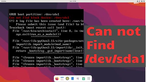 Fixing 'Can not find block device' Error in Arch Linux Installation.