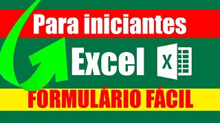 Aprenda a fazer um formulário fácil no excel para iniciantes