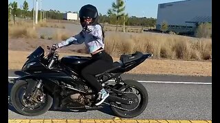 Girl Is An Amazing Motorcycle Acrobat - HaloRock