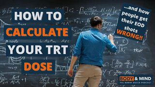 How To Calculate Your TRT Dose - Convert your MG to ML, ML to MG, and correct way to calculate EOD!!