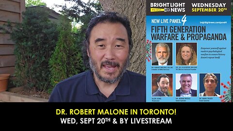 Dr. Robert Malone in Toronto this Wednesday!