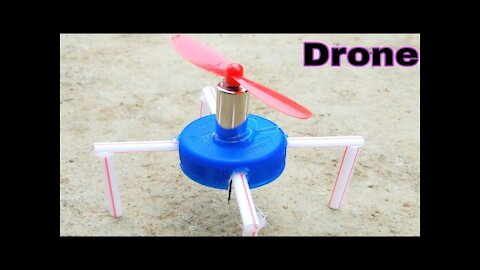 How to make flying helicopter mini drone at home