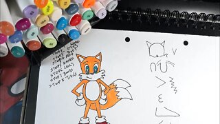 How To Draw Miles "tails" Power (from sonic the hedgehog) Super Fast