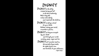 More on dignity… 2