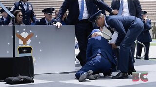 Biden says he got ‘sandbagged’ after he tripped and fell onstage at Air Force graduation