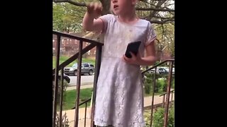 A girl being bullied for being white