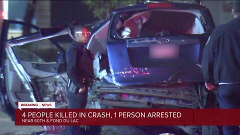 Four killed in crash near 60th and Fond du Lac, police say