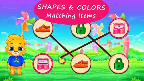 Match the same Picture - Learn Colours Name with Lucas and Ruby - Fun way to Learn For Kids