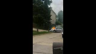 VIDEO: Man allegedly lights vehicle on fire in Willoughby