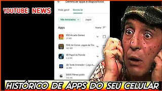 COMO VER HISTÓRICO DE APPS JÁ BAIXADOS NO SEU CELULAR. #youtubenews #tutoriais #android