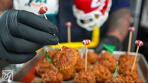 5 Ingredient Game Day Appetizer! Cheesy Sausage Balls cc by Smokin' & Grillin With AB