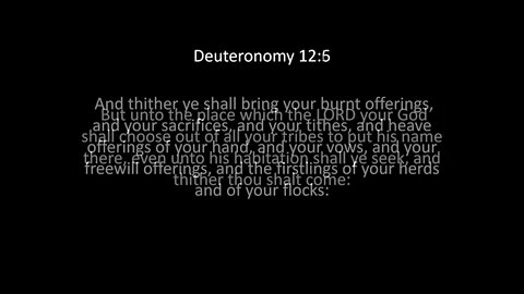 Deuteronomy Chapter 12