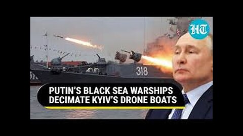 FOOTAGE OF FAILED ATTACK by Russian military aircraft on Ukrainian boats in Black Sea