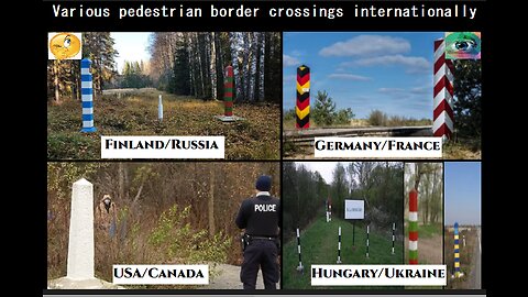 Border foot crossings and the Masonic obelisks that over see them