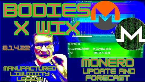 #XMR #MONERO - Update and Forecast 8.13.22 - #SmartMoney #technicalanalysis. Manufactured Liquidity