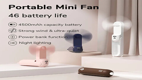 Pocket-Sized Breeze : JISULIFE Portable Fan & Power Bank Combo