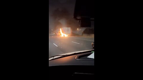 Trailer Fire On Highway 401
