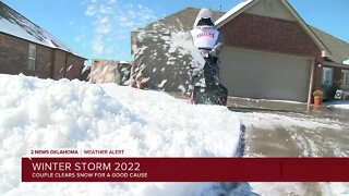 Couple Clears Snow For A Good Cause