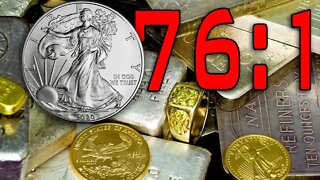 Actual Silver Gold Ratio Is Near 76:1 | Dynamic Of Silver Eagle Premiums