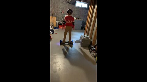 Riding Hoover board