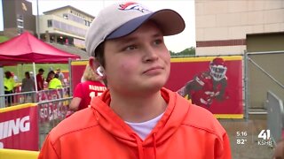 Denver Broncos fan scouts out competition at Kansas City Chiefs training camp