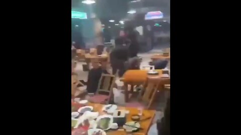 Drunk fight in a Chinese restaurant