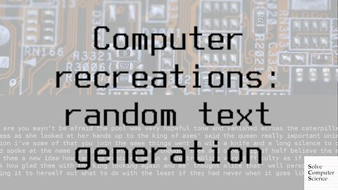 Probability-based random text generation