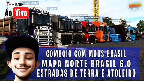 MAPA BRASILEIRO PARA EURO TRUCK SIMULATOR 2 COMBOIO COM MODS BRASILEIROS ETS2 1.42 NORTE BRASIL