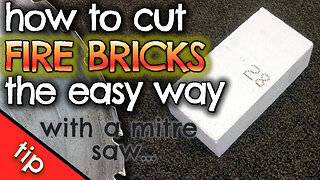 How to cut Insulating Fire Bricks the EASY way with a mitre saw by VOGMAN