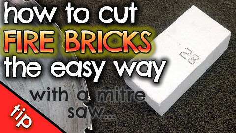 How to cut Insulating Fire Bricks the EASY way with a mitre saw by VOGMAN